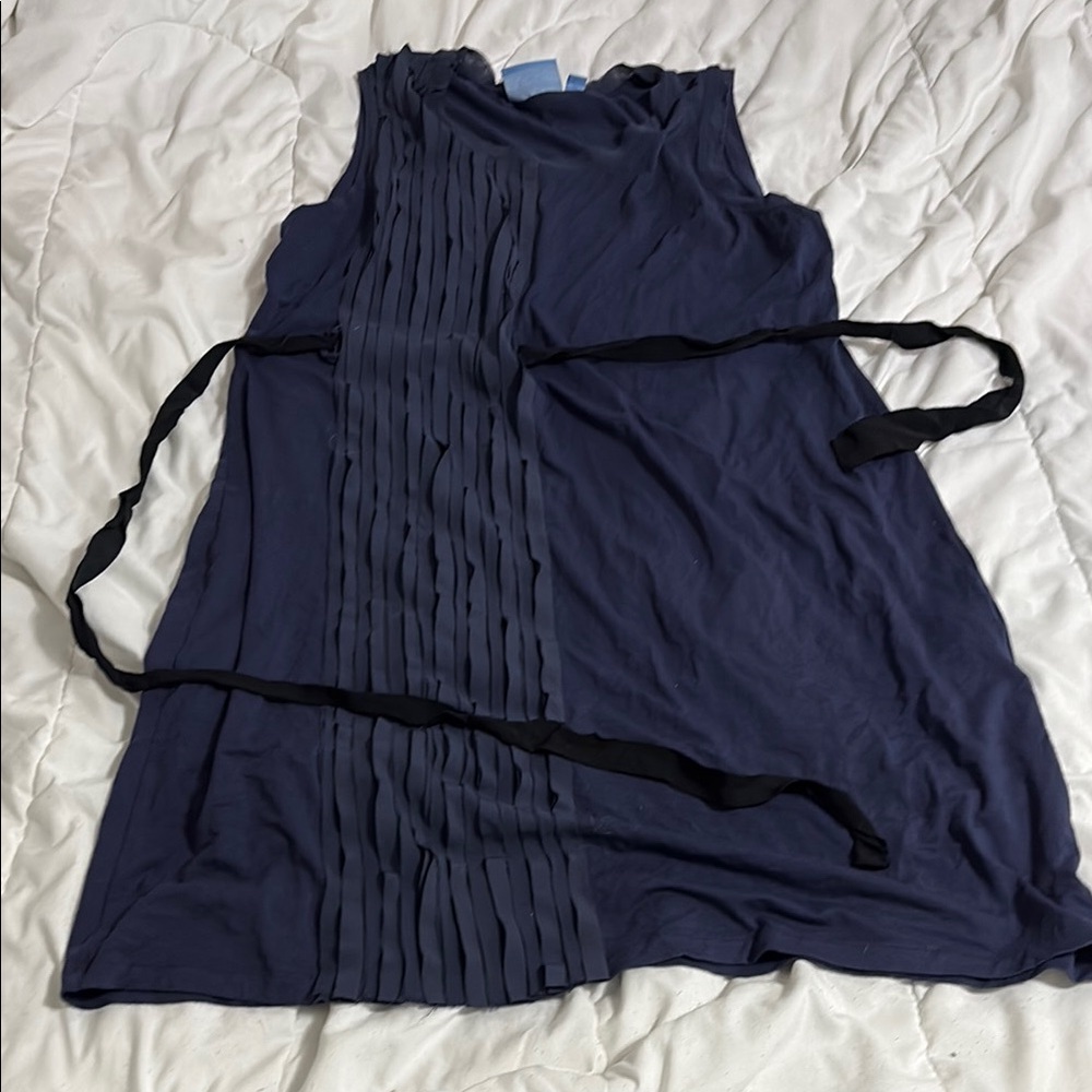 Simply Vera Vera Wang Blue Casual Sleeveless Sundress